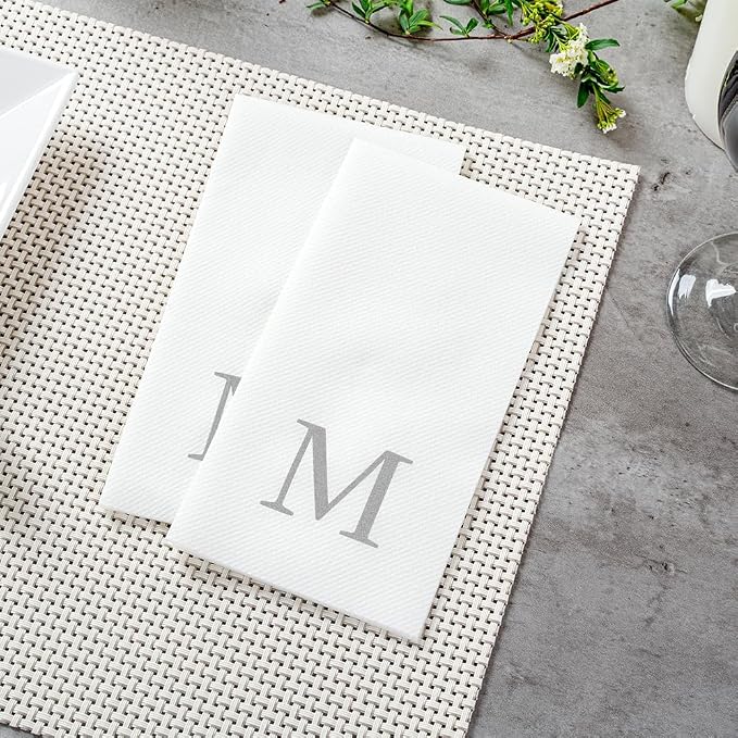 Luxenap 15.8 X 7.9 Inch Linen-Feel Guest Towels, 2000 Lettered Hand Towels - Image 6
