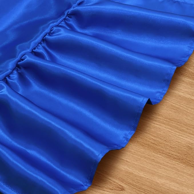 2 Pack Royal Blue Satin Table Runner 12 x 72 Inch | Ruffle Design, Luxurious - Image 5