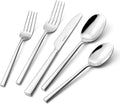 Silverware Set, 40-Piece Forged Flatware Cutlery Set Premium Stainless Steel by KINGSTONE