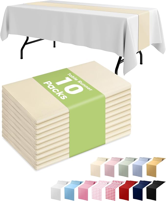 Pureegg Ivory Plastic Table Runners by Pureegg