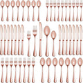 20 Pcs Rose Gold Silverware Set Service by MUTNITT