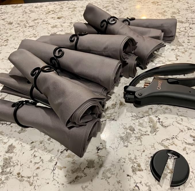 Iron Knotted Napkin Rings Set of 6, Tabletop Decor, Vintage Napkin Ring - Image 2