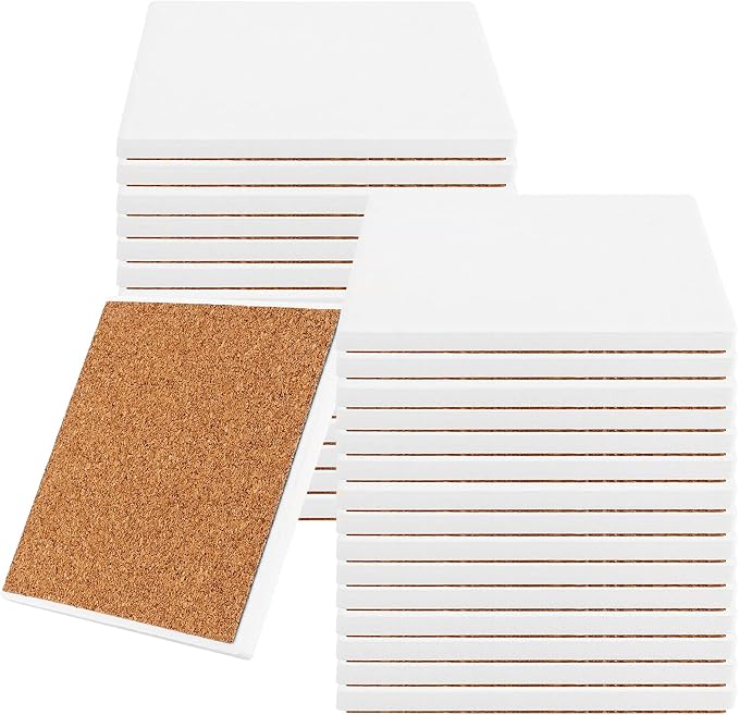 JOIKIT 30 Packs 4 x 4 Inch Ceramic Tiles by JOIKIT