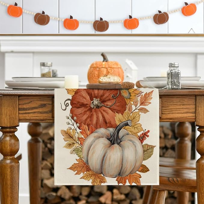 RABUSOFA Fall Table Runner 13x60 Inch Fall Decorations - Image 4