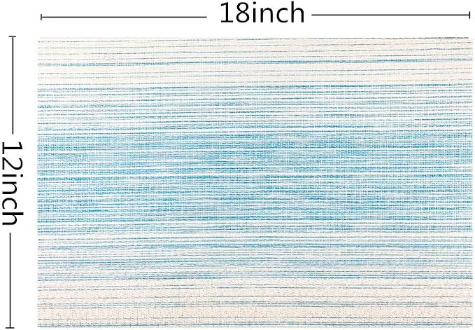 Placemat, Blending Color Durable Woven Vinyl Placemat Washable Heat-Resistant - Image 6