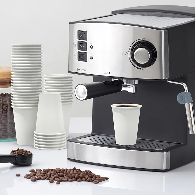 Dealusy 200 Count 12 oz Coffee Cups, Leak-Free Food Safe Paper Cups 12 oz - Image 5