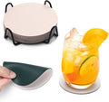 Faux Leather Drink Coasters by Chitomars