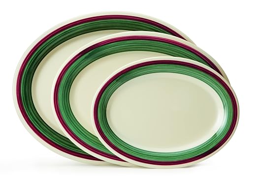 GET OP-135-PO Melamine Oval Serving Platter / Dinner Plate, 13.5" x 10.25" - Image 4