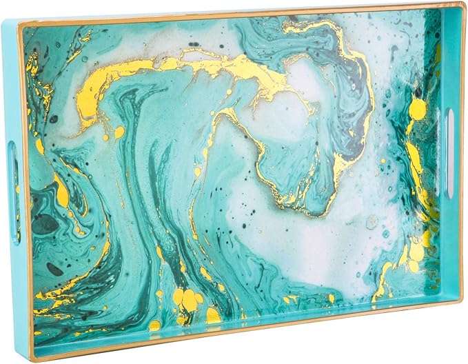 Decorative Tray, Marbling Plastic Tray by Zosenley