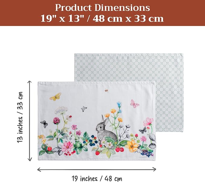 Maison d' Hermine Placemats Set of 4 Reusable 100% Cotton | Cloth Place Mats - Image 7