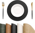 MOSAYT 13 Inch Round Vinyl Placemats Set of 8 by MOSAYT