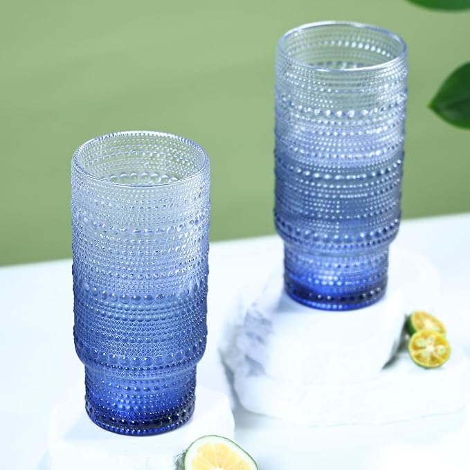 Large Capacity 16 oz Hobnail Drinking Glasses Set of 12, Vintage Glassware - Image 5
