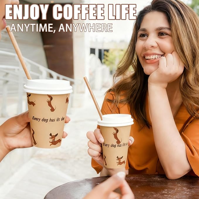 10 OZ 25 Pack Disposable Cups Paper Coffee Cups - Image 3