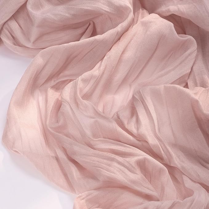 Cheesecloth Table Runner Summer Boho Wedding Birthday Party Home Decor | Pink - Image 3