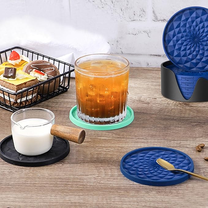 Silicone Coasters with Holders Drink Coasters, Table Cup Mat, - Image 6