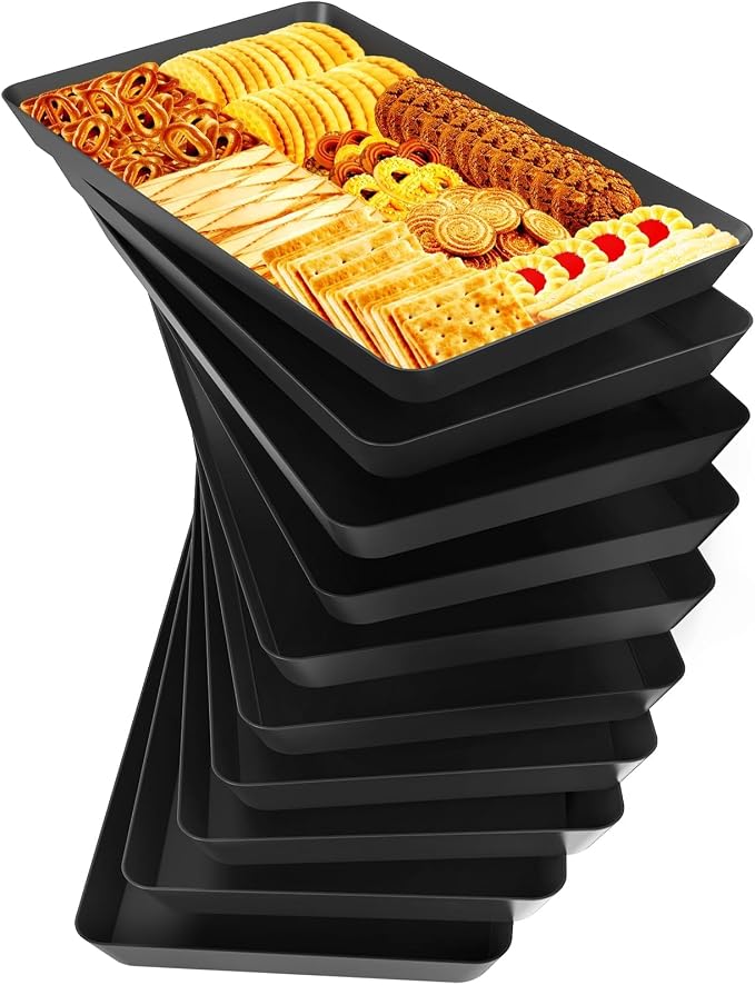 WOWBOX 10 pcs Serving Tray for Entertaining, Serving Platters for Snacks by WOWBOX