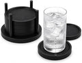 MinBoo Bamboo Coasters for Coffee Table Set of 6 Coasters for Drinks Absorbent by MinBoo