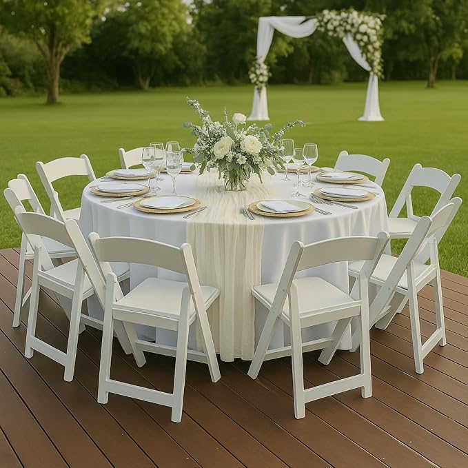 3 Pack Beige 10FT Cheesecloth Table Runner –120 Inch Soft Gauze Boho Table - Image 6