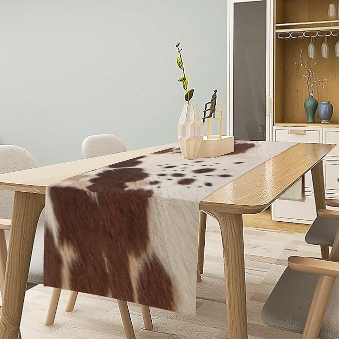 Cow Print Table Runner, 13x120 Inch - Image 2