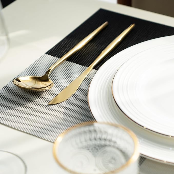 Placemats Set of 12 Vinyl/Plastic Woven Place Mats - Image 7