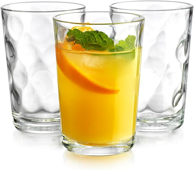 Home Essentials Drinking Glasses Set of 10 Juice Glass Cups, 7 oz Glassware - Image 2
