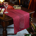 ARTABLE Burgundy Rectangle Fabric Table Runner Finished Edge 16 x 84 Inch | by ARTABLE