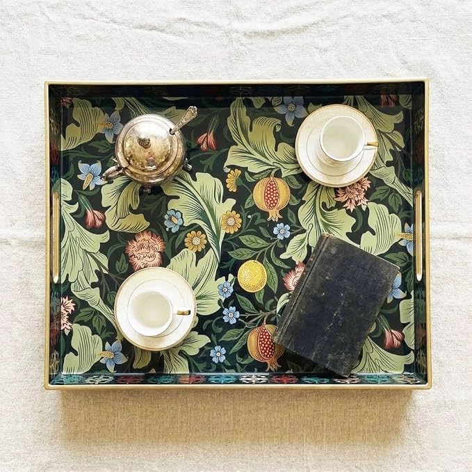 15.8" x 11.8" Dark Green Plastic Serving Tray - Image 8