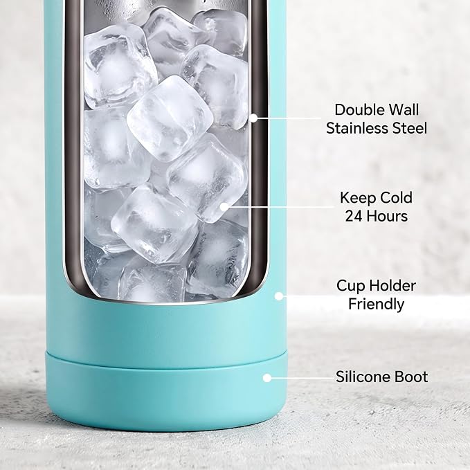 Fijinhom 24oz Insulated Stainless Steel Water Bottle, Wide Mouth Double Wall - Image 4