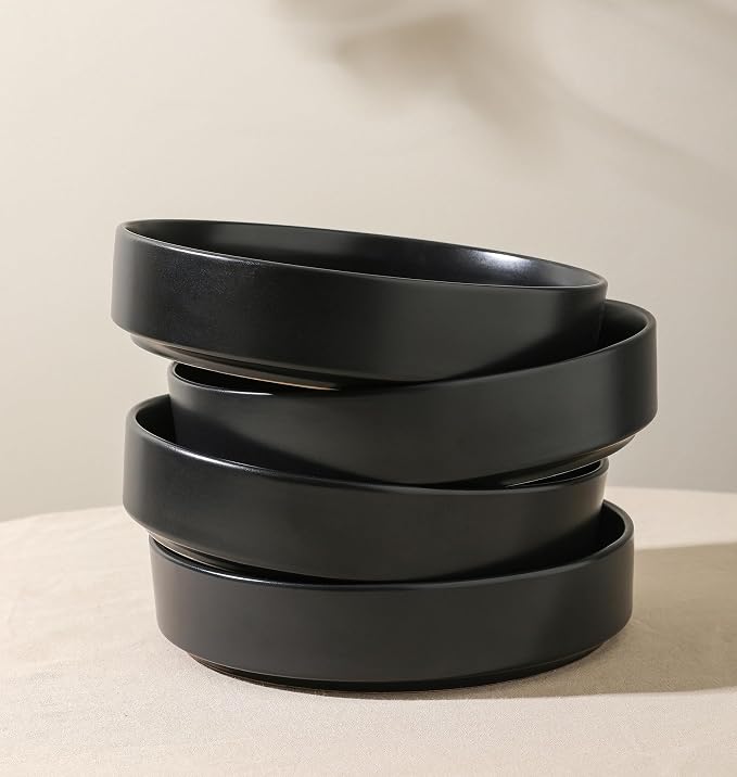 Stone Lain Celina Stoneware Bowl Set, 4-Piece Pasta Bowls - Image 2