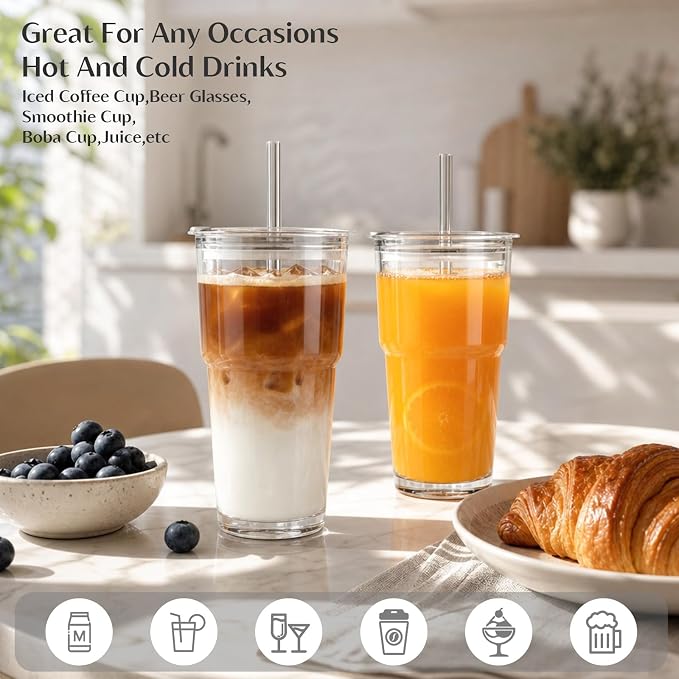 INSETLAN 20 oz Glass Tumbler - Image 3