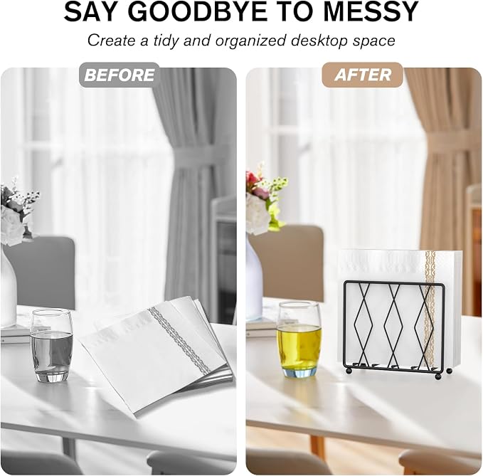Napkin Holder for Table, Modern Metal Napkin Holders for Paper Napkins & - Image 4