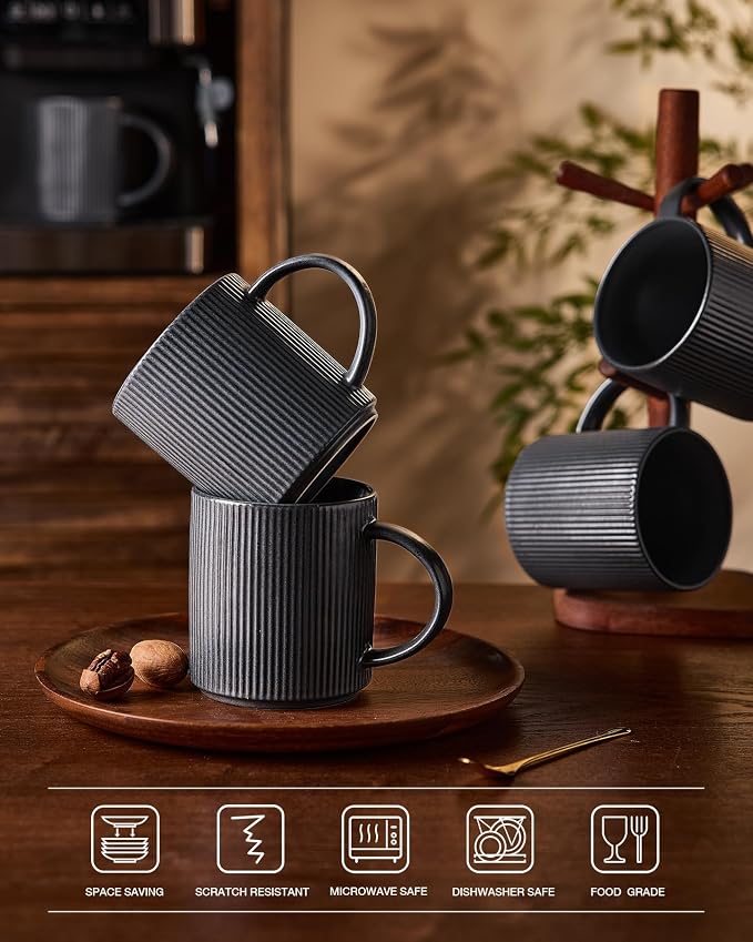 famiware Coffee Mug Set for 8, Star 16 oz Catering Mugs Cup Set - Image 7