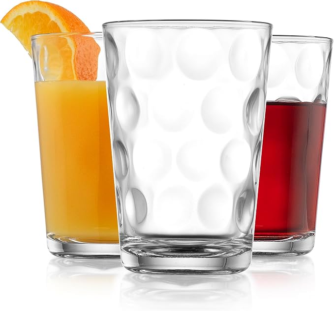 Home Essentials Drinking Glasses Set of 10 Juice Glass Cups, 7 oz Glassware - Image 8