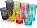 BPA-Free Plastic Tumblers 8 Pack | Reusable Dishwasher Safe | Stackable by AKMQYM