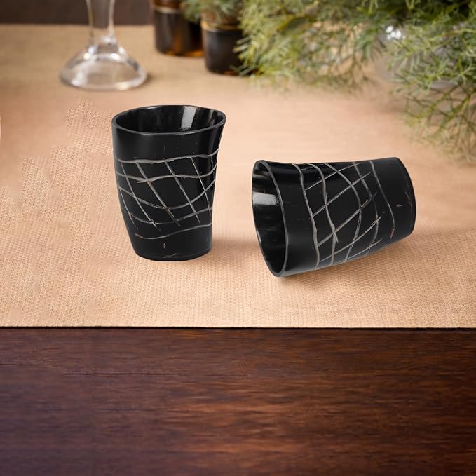Handicrafts Home Viking Horn Shot Glasses Set of 12, Rustic Viking Drinkware - Image 8