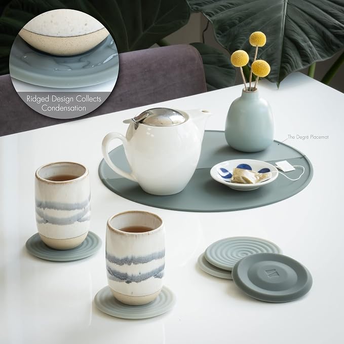 LINE+ARC Silicone Coasters feat. in NYT WireCutter (Winter Salad XL, 6 Pack | - Image 5