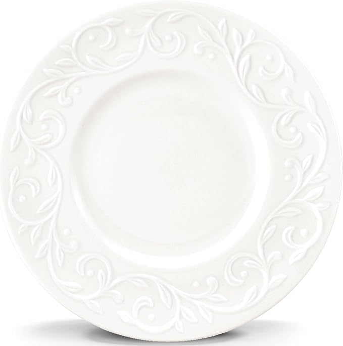Lenox Opal Innocence Carved 7-1/4-Inch Dessert Plates by Lenox