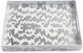 White & Silver Glitter Abstract Serving Tray by Umisriro
