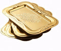 4-Pack Gold Serving Trays Set by Zenovlux
