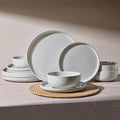 Famiware Milkyway 12-Piece Stoneware Dinnerware Set, Light Gray | Plates and by Famiware