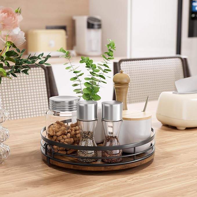 LAMU 2 Pack 9'' 10'' Lazy Susan Turntable Organizer - Image 3