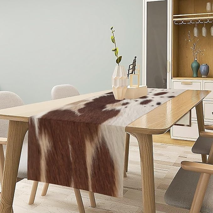 Cow Print Table Runner, 13x70 Inch - Image 2