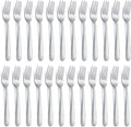 24 Pieces Dinner Forks, Forks Silverware, Food Grade Stainless Steel Flatware by Gymdin