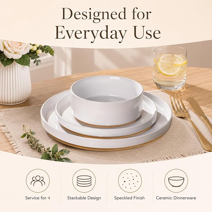 AmorArc Stoneware Dinnerware Sets - Image 4