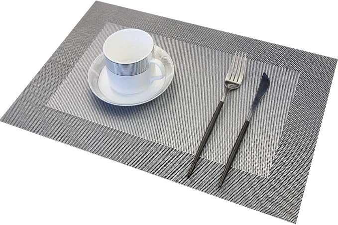 PIGCHCY Placemats Vinyl Washable Table Mats Elegant Non-Slip Placemats - Image 5
