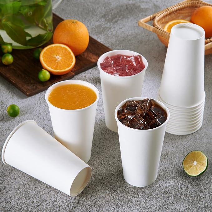 Vplus 500 Pack 16 OZ Paper Coffee Cups - Image 4