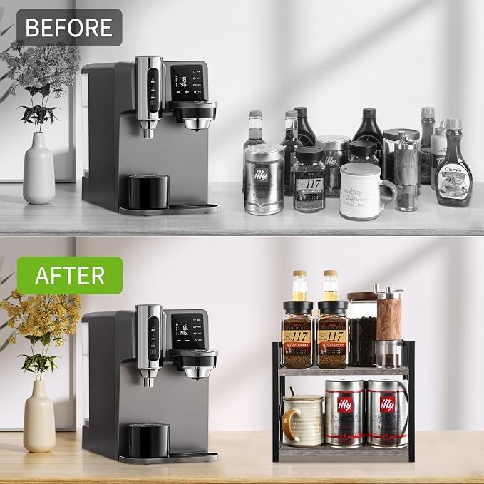 YINMIT Countertop Shelf Organizer, Coffee Bar Accessories, Spice Rack, Coffee - Image 5