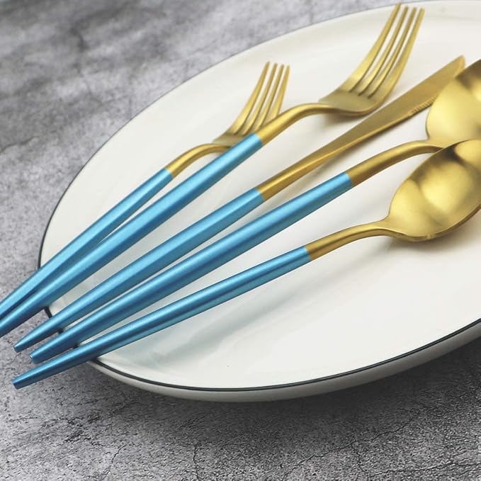 20-Piece 18/10 Stainless Steel Flatware Silverware, Luxury Dinnerware Set - Image 5