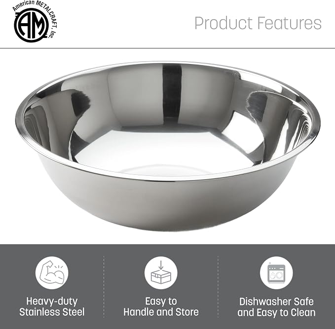 American METALCRAFT, Inc. 3 qt Stainless Steel Mixing Bowl - Image 3