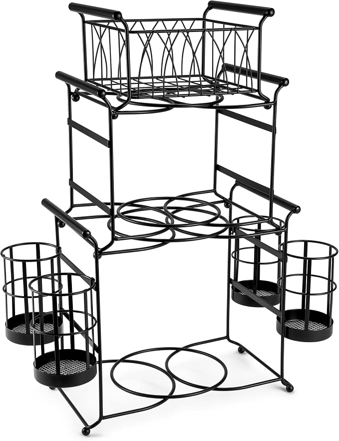 Sorbus® Buffet Caddy — 7-Piece Stackable Set Includes Plate, and Silverware - Image 8
